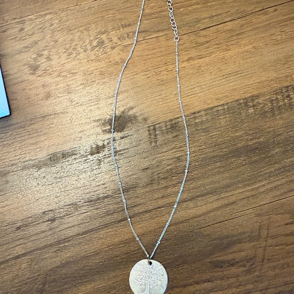 Silver Tree Pendant Necklace